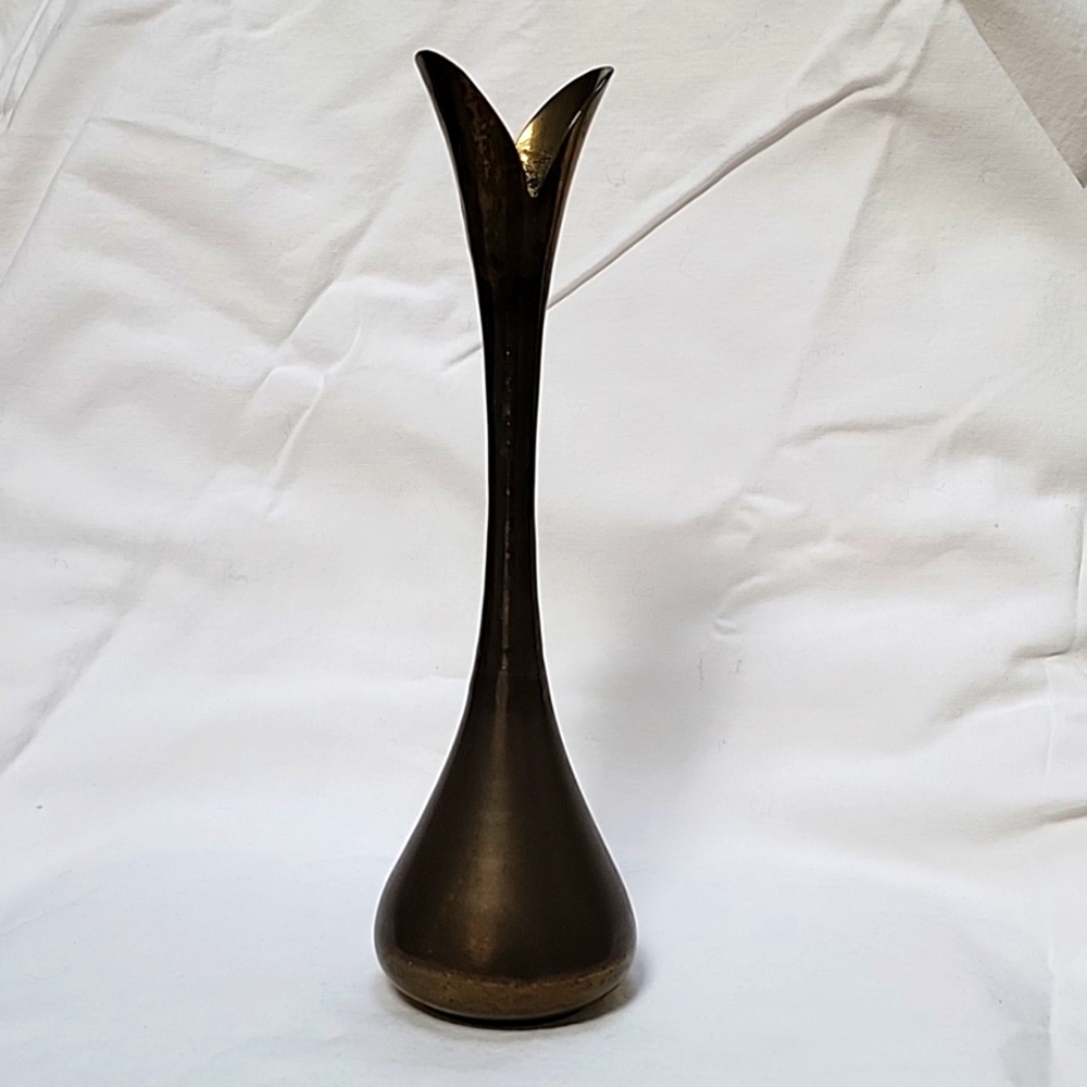 Vintage Long Neck Brass Vase